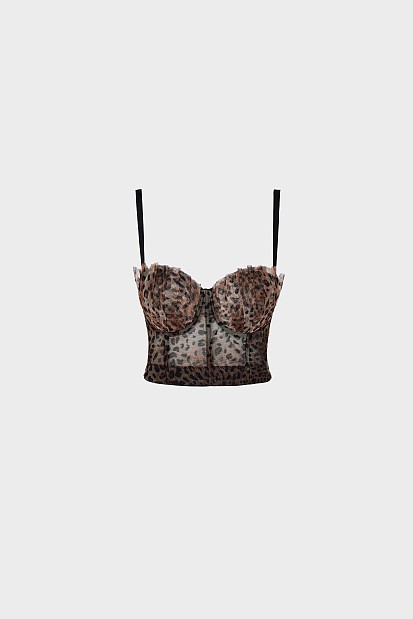 Leopard print μπούστο - Gold label