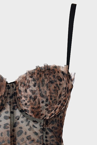 Leopard print μπούστο - Gold label