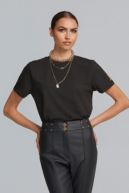 Βαμβακερό T-shirt με μονόγραμμα