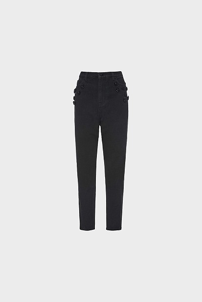 Ψηλόμεσο mom fit τζιν παντελόνι