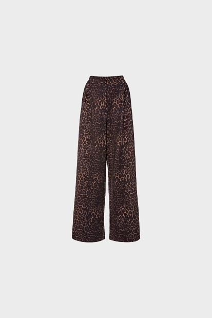 Animal print παντελόνι φούτερ