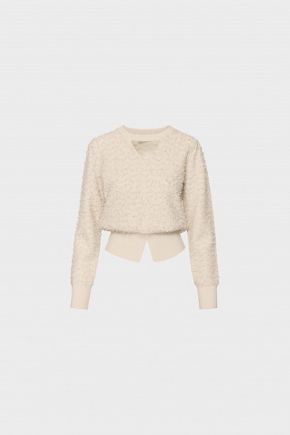 Lurex πουλόβερ με cut outs