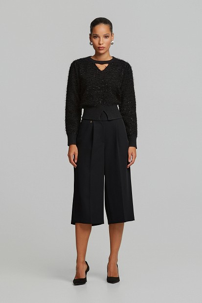 Lurex πουλόβερ με cut outs