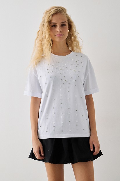 T-shirt με παγιέτες