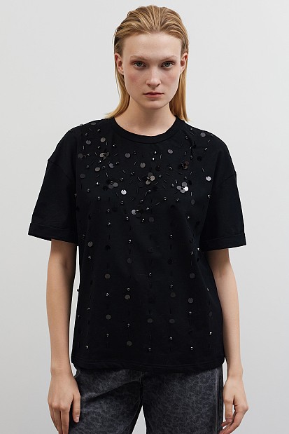 T-shirt με παγιέτες