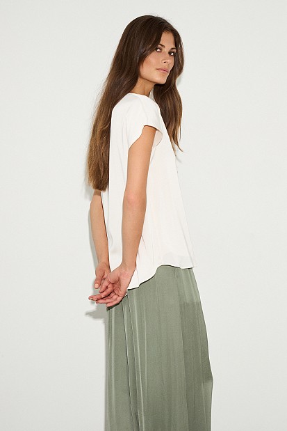 Σατέν V-neck τοπ