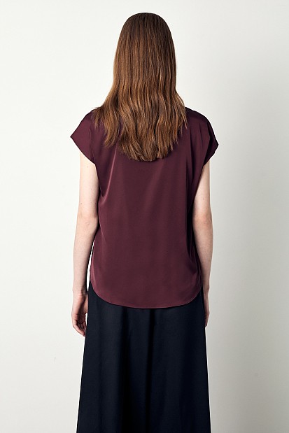 Σατέν V-neck τοπ