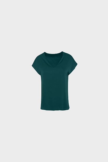 Σατέν V-neck τοπ