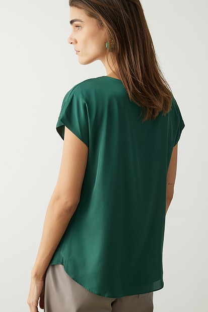 Σατέν V-neck τοπ
