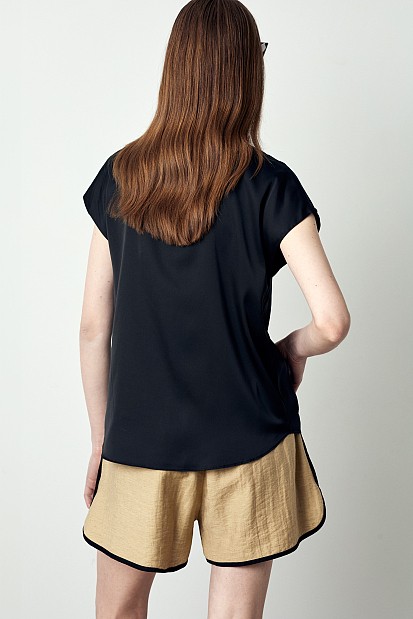 Σατέν V-neck τοπ