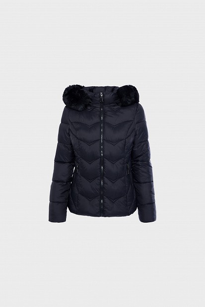 Puffer μπουφάν με κουκούλα