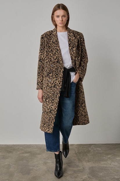 Animal print παλτό