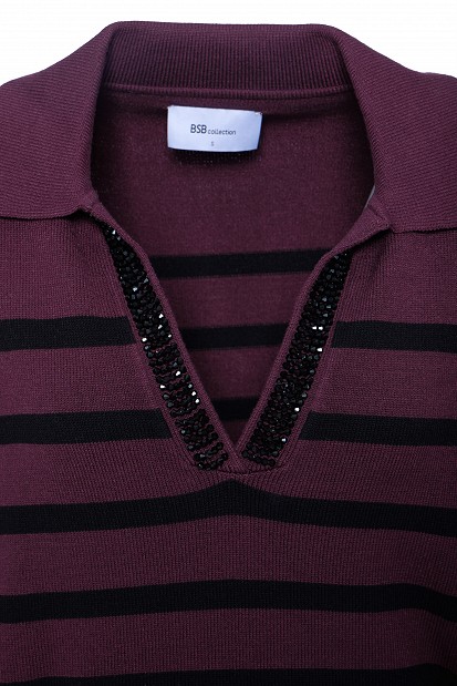 V neck ριγέ πουλόβερ