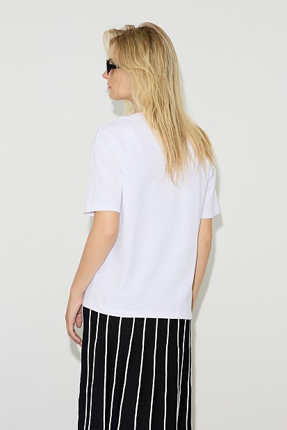 T-shirt με τύπωμα και foil λεπτομέρειες