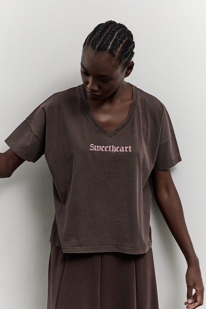 T-shirt με τύπωμα sweetheart