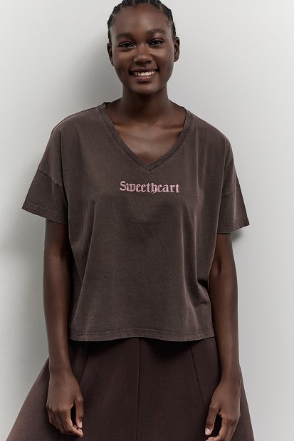 T-shirt με τύπωμα sweetheart