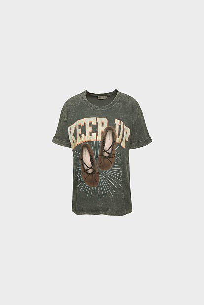 T-shirt με τύπωμα και στρας