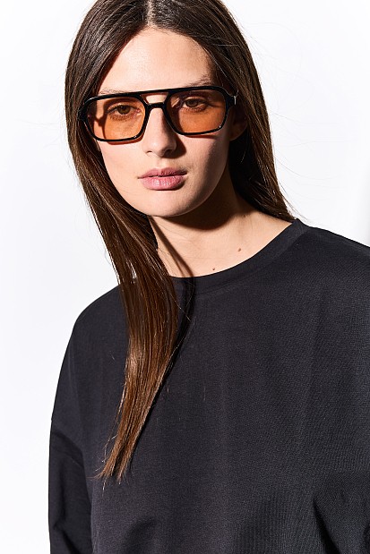 Oversized βαμβακερή μπλούζα