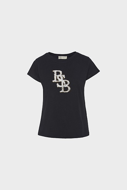 T-shirt με ανάγλυφο logo