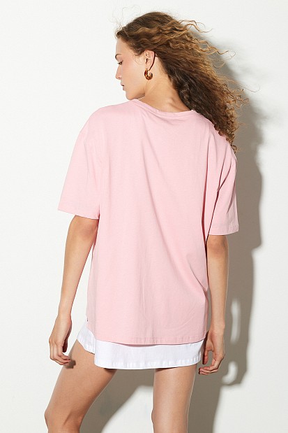 T-shirt με τύπωμα και φουλάρι