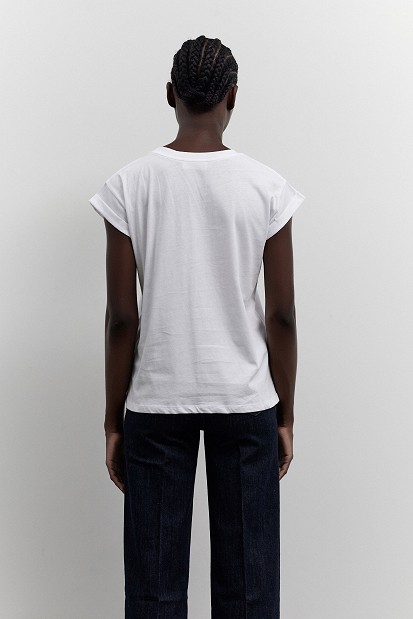 T-shirt με τύπωμα και στρας