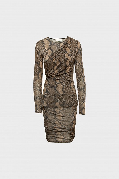 Μίνι φόρεμα με snake print