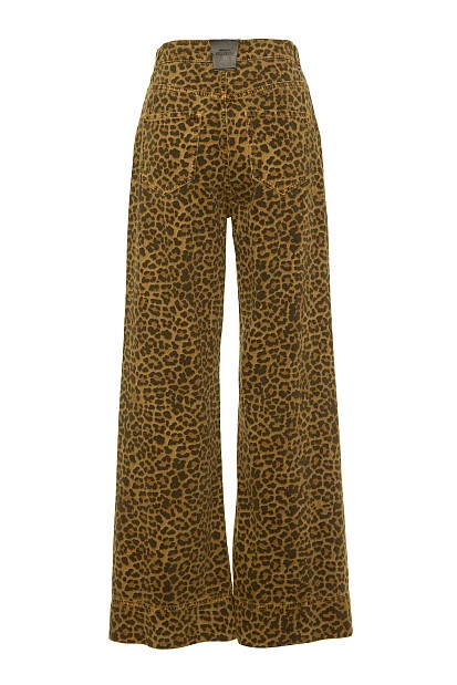 Erika wide-leg animal print τζιν