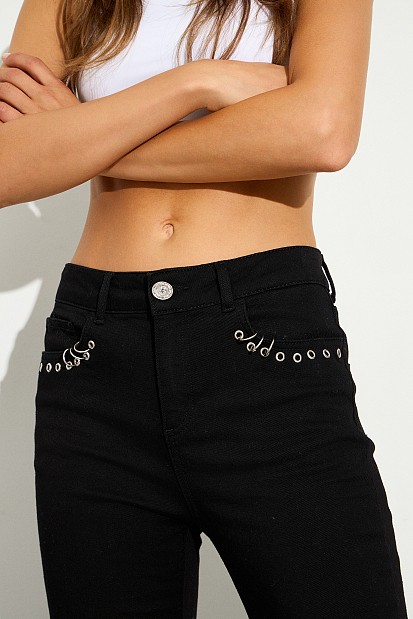 Selena skinny τζιν με κρίκους