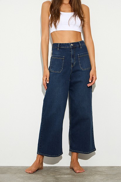 Kea wide leg κροπ τζιν