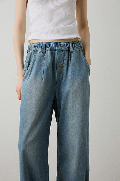 Joy cropped barrel τζιν