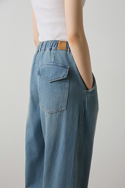 Joy cropped barrel τζιν