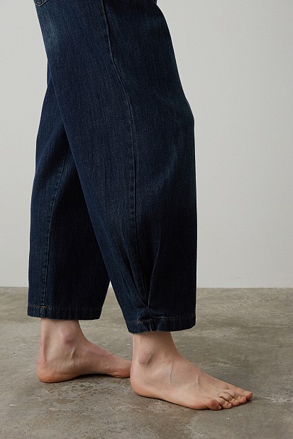 Joy cropped barrel τζιν