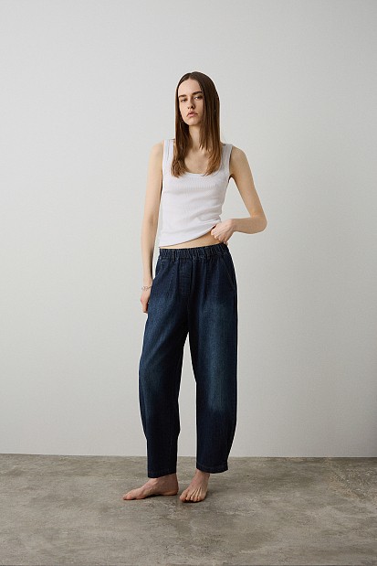 Joy cropped barrel τζιν