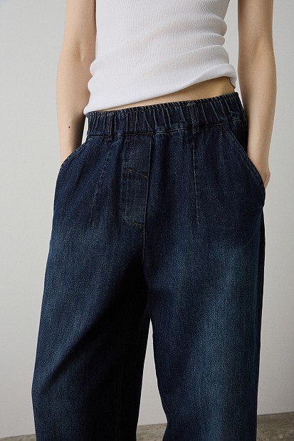 Joy cropped barrel τζιν