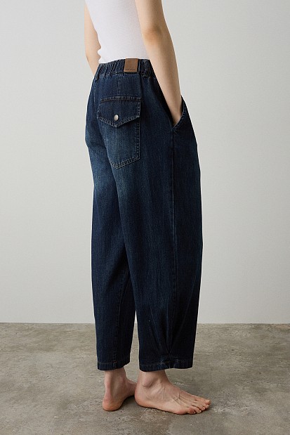 Joy cropped barrel τζιν
