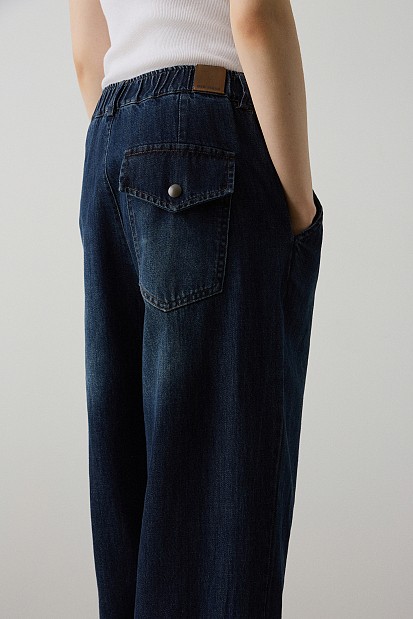 Joy cropped barrel τζιν