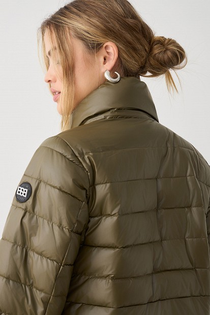 Puffer μπουφάν με αποσπώμενη κουκούλα