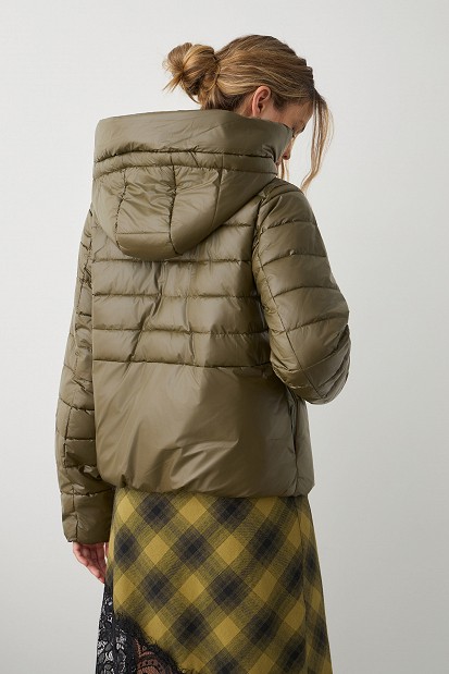 Puffer μπουφάν με αποσπώμενη κουκούλα