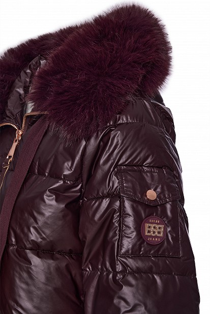 Μίντι puffer μπουφάν