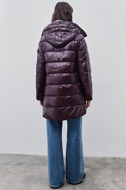 Μίντι puffer μπουφάν
