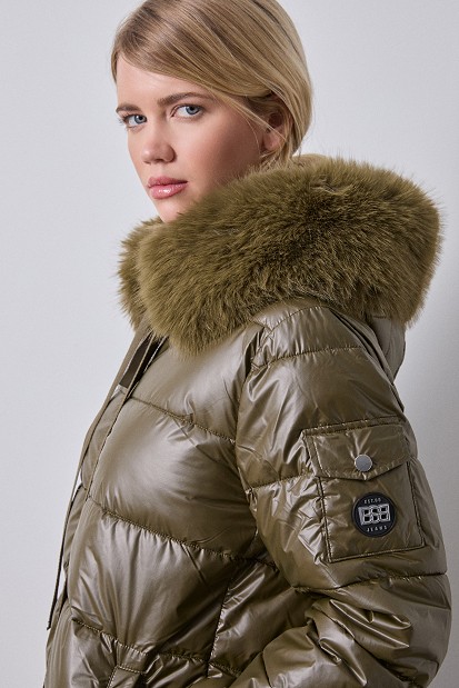 Μίντι puffer μπουφάν