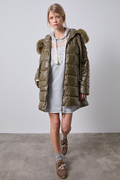 Μίντι puffer μπουφάν