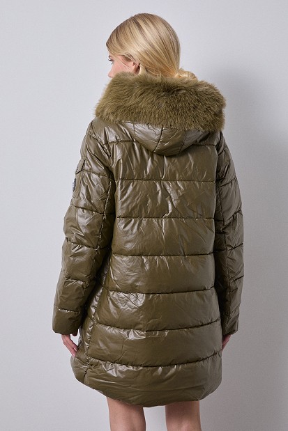 Μίντι puffer μπουφάν