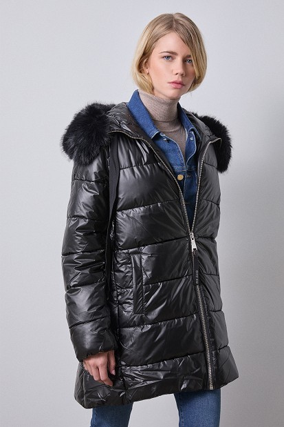 Μίντι puffer μπουφάν