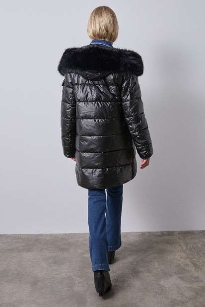 Μίντι puffer μπουφάν