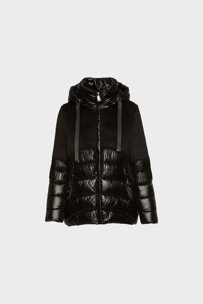 Puffer μπουφάν με κρόσια