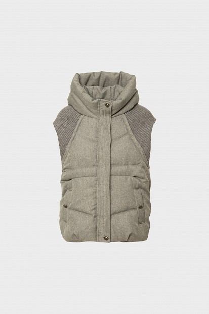 Puffer γιλέκο με κουκούλα