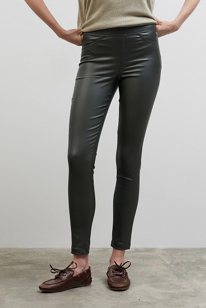 Leather look κολάν με τσέπες