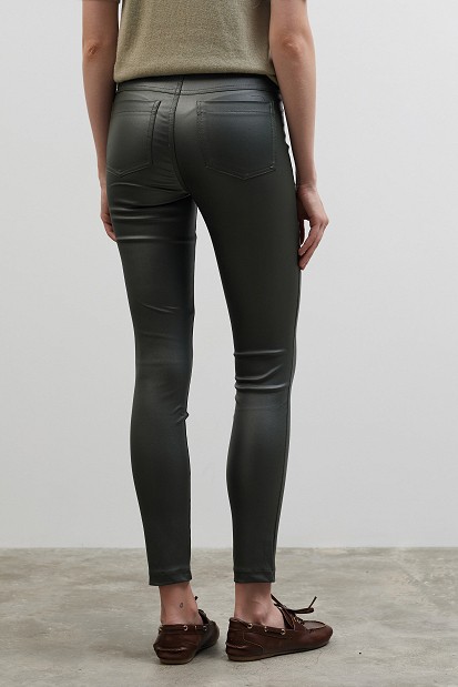Leather look κολάν με τσέπες