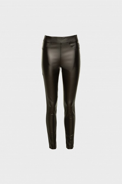 Leather look κολάν με τσέπες